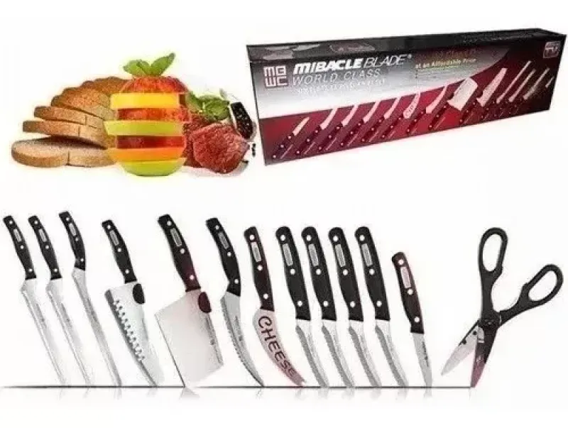 Juego De Set Cuchillos Profesionales 13p - Electroshopy