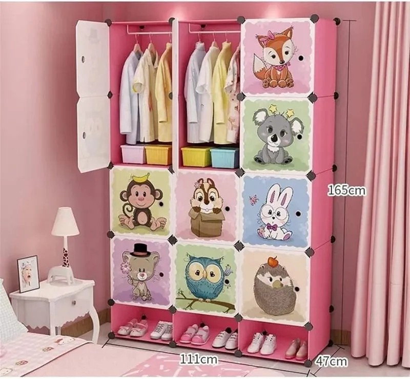 Armario Infantil Con Zapatero Rosa - Electroshopy