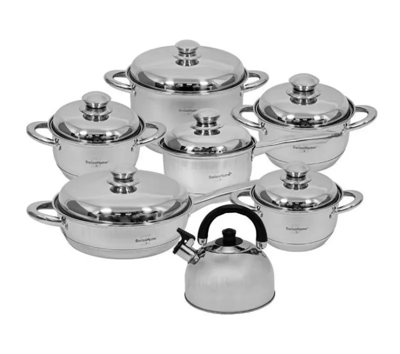 Bateria De Ollas Acero Quirurgico 13 Pc - Electroshopy