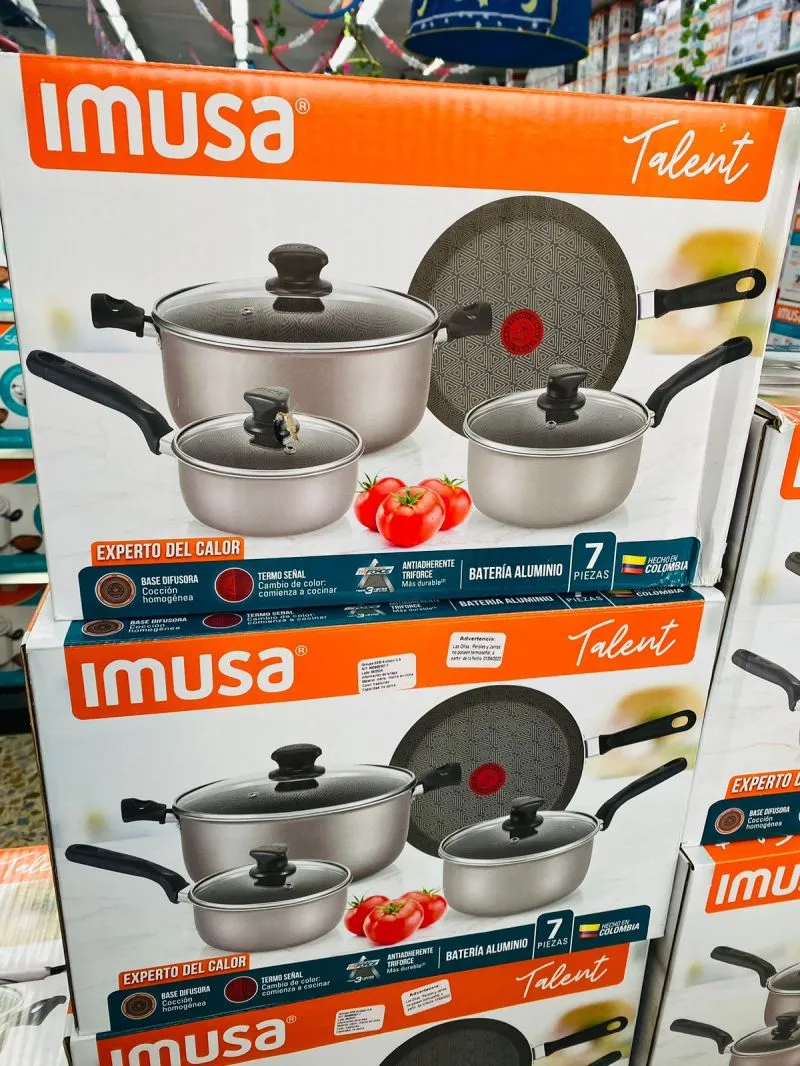 Bateria Imusa 7 Piezas Antiadherente - Electroshopy - Vista 2