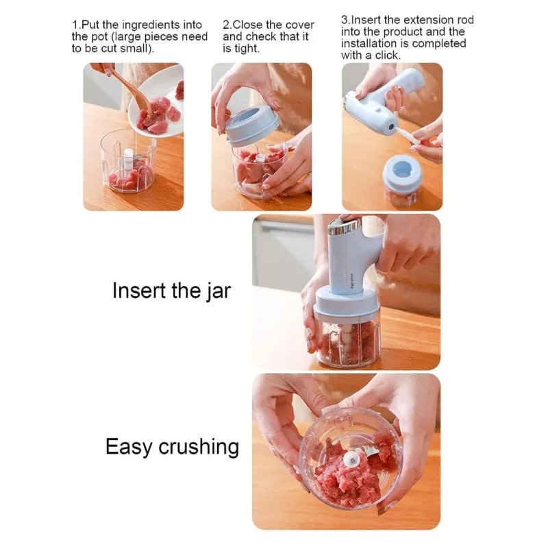 Batidora Y Picadora Multi Funcion 2 En 1 - Electroshopy - Vista 2