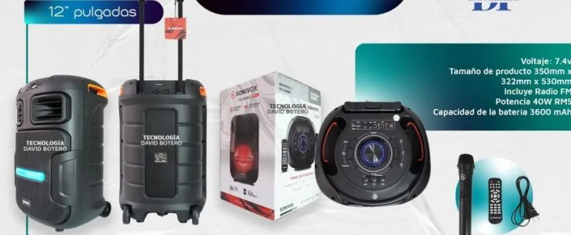 Cabina De Sonido 12 Pulgadas Vs601 - Electroshopy