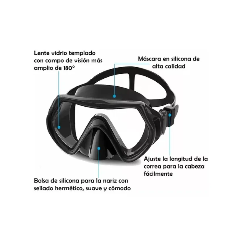 Careta En Vidrio Templado Mas Snorkel - Electroshopy - Vista 3