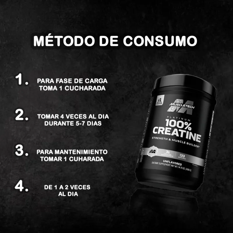 Creatina Platinum Muscletech - Electroshopy - Vista 2