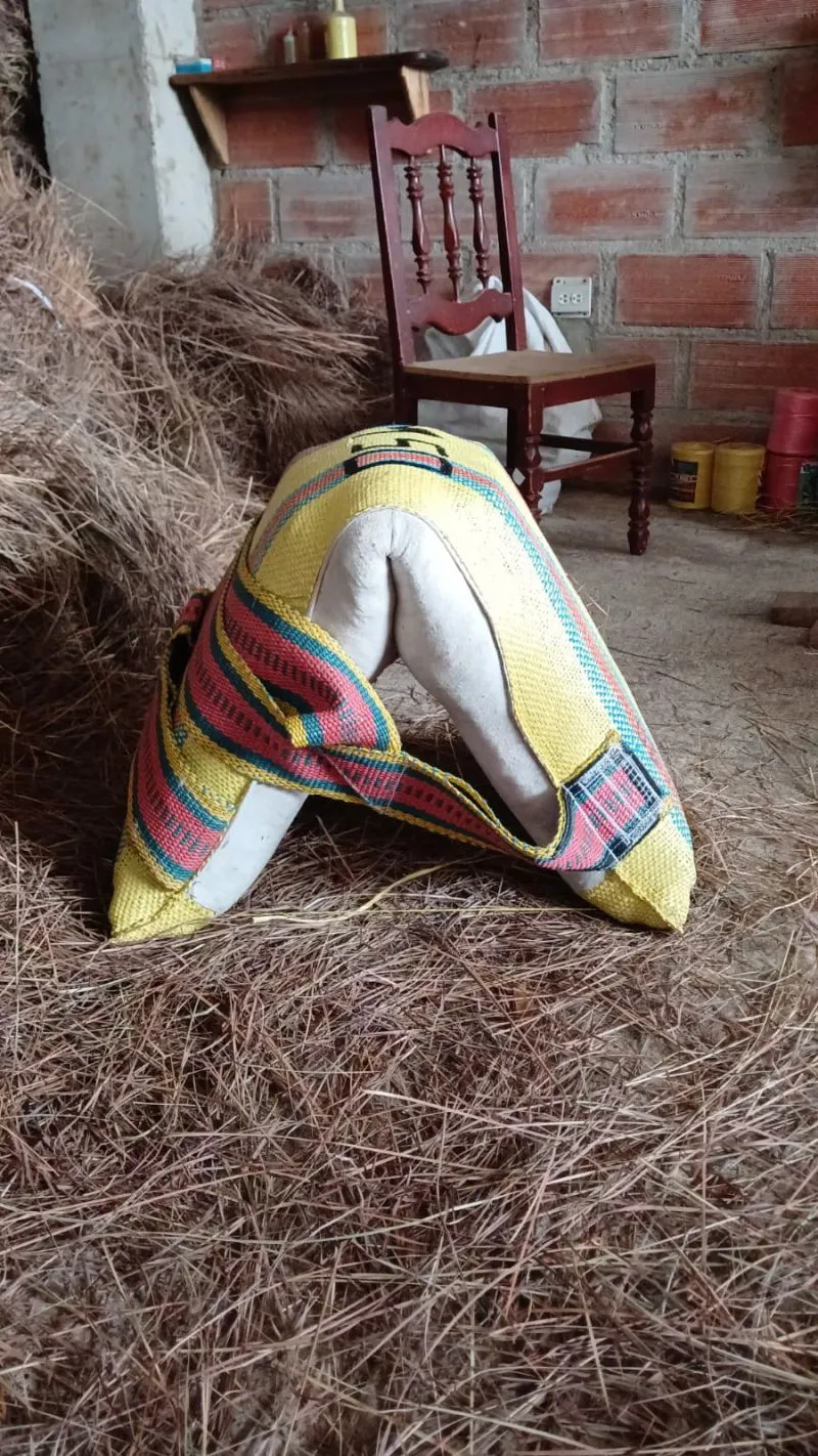 Enjalma vista trasera con retranco pegado, sin ribete