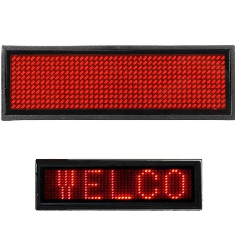 Escarapela Led Recargable Programable - Electroshopy - Vista 3