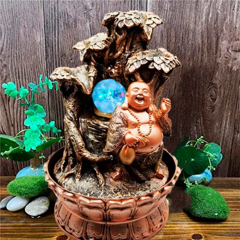 Fuente De Agua Buda Sonriente Arbol 0350 - Electroshopy - Vista 3