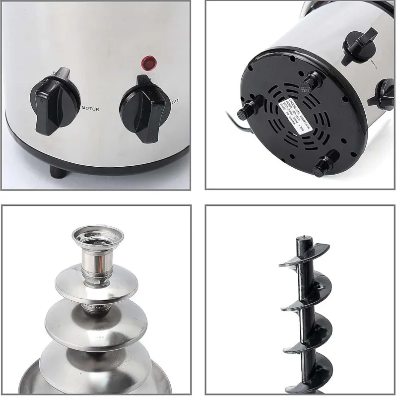 Fuente De Chocolate En Acero 4 Niveles - Electroshopy - Vista 2