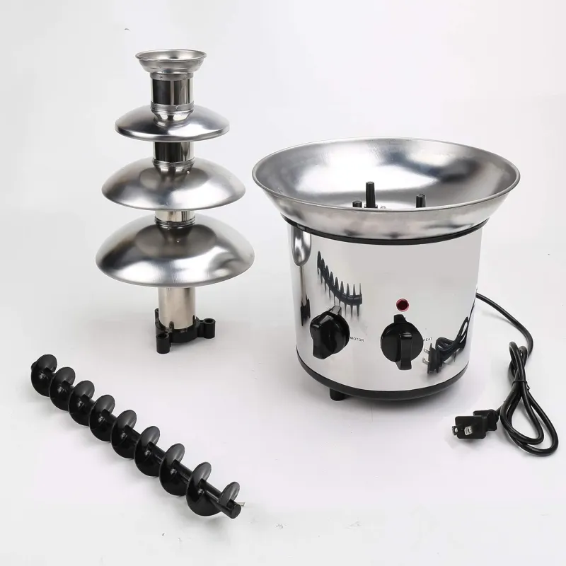 Fuente De Chocolate En Acero 4 Niveles - Electroshopy - Vista 3