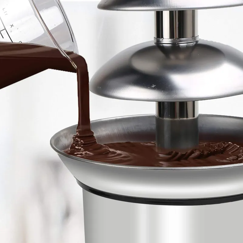 Fuente De Chocolate En Acero 4 Niveles - Electroshopy - Vista 4