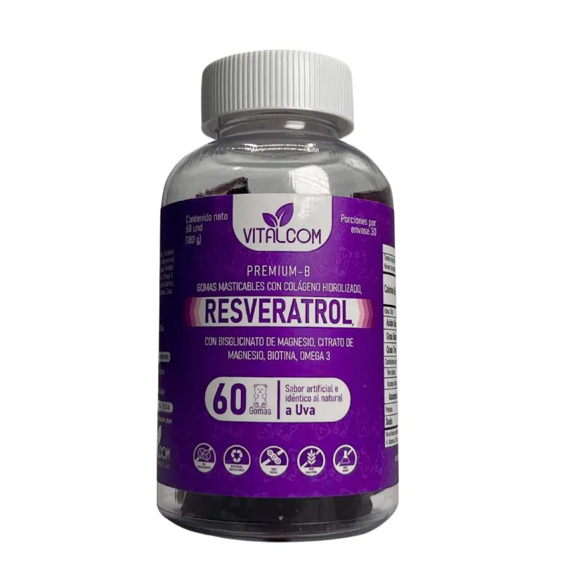 Gomas Resveratrol Vitalcom X60 - Electroshopy - Vista 2