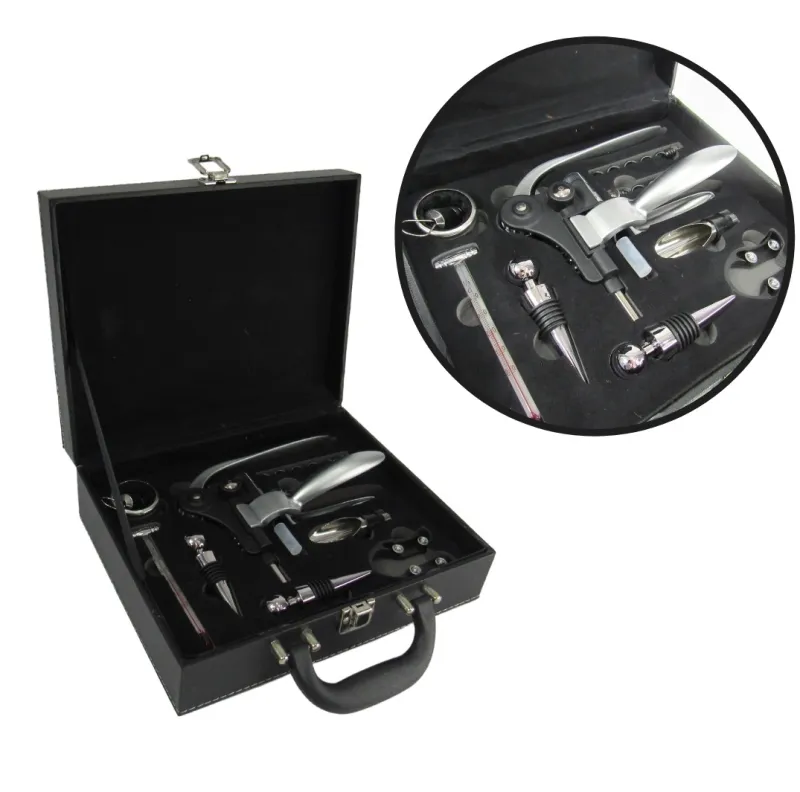 Kit Sacacorchos Vinos Con Estuche - Electroshopy