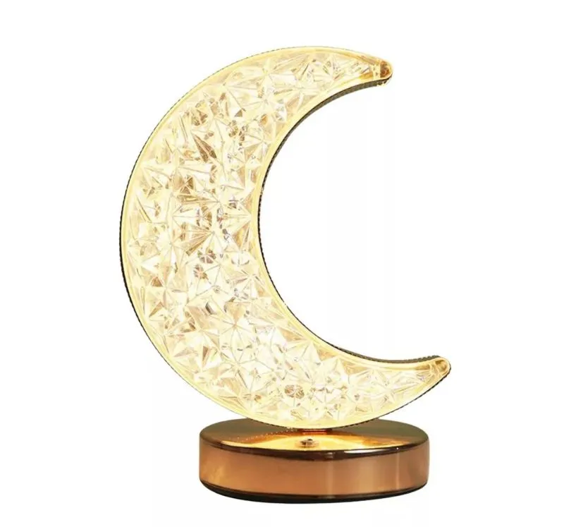 Lampara De Mesa Recargable Luna 3d Tacti - Electroshopy