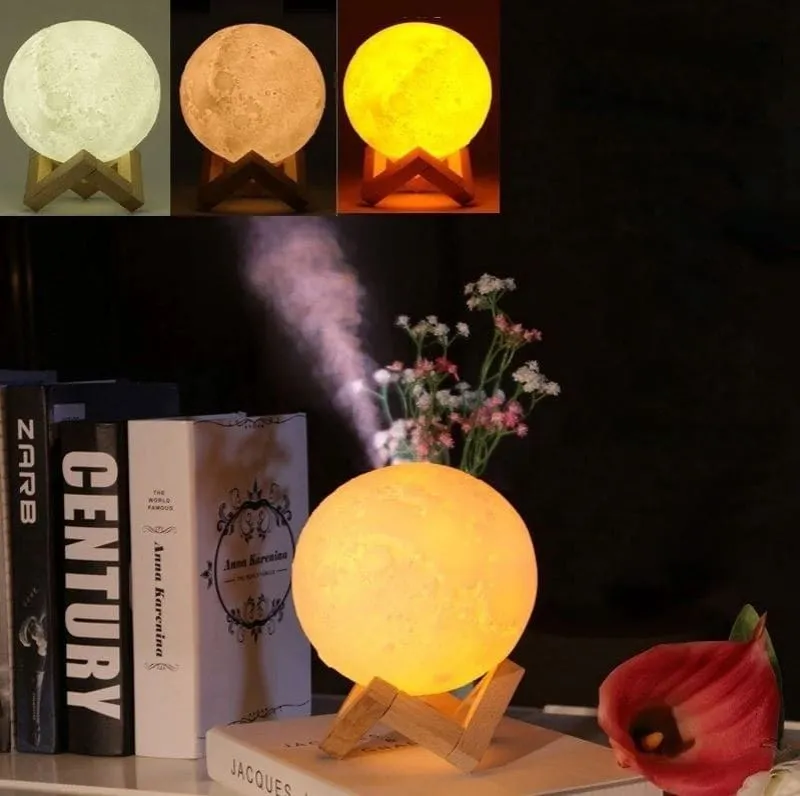 Lampara Luna 3d Con Humidificador - Electroshopy