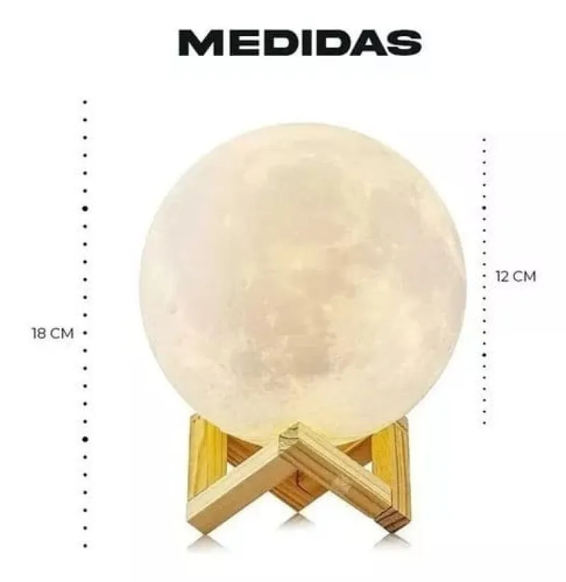Lampara Luna 3d Con Humidificador - Electroshopy - Vista 4