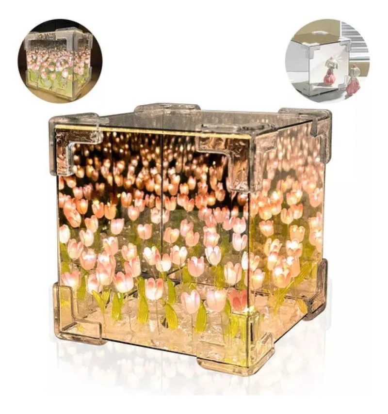 Lampara Tulipan Cuadrara Para Armar - Electroshopy - Vista 2