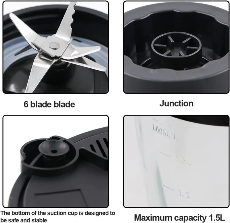Licuadora Con Triturador De Alimentos - Electroshopy - Vista 2