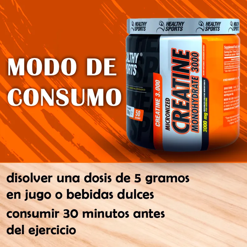 Micronized Creatine Monohydrate X150gr - Electroshopy - Vista 2