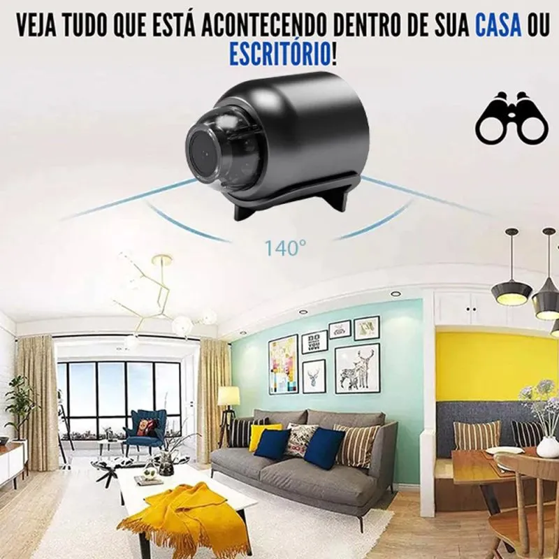 Mini Camara Espia Ip X5 Wifi 1080p Gran - Electroshopy - Vista 3