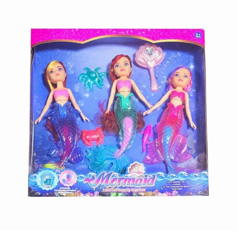 Muneca Sirena Multicolor Mundo Marino  - Electroshopy