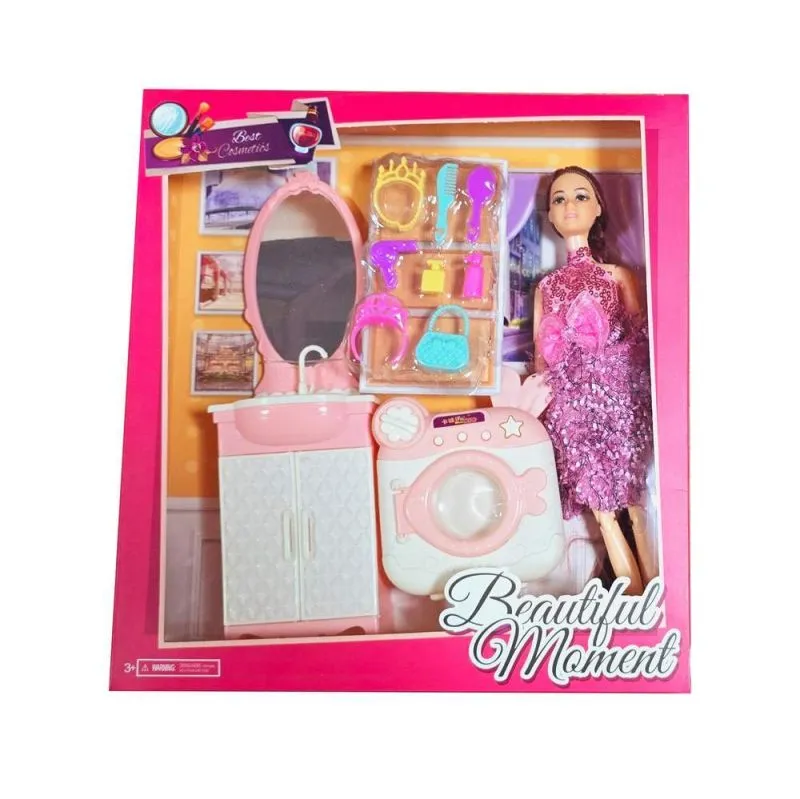 Muneca Vestido Accesorios Lavadora Lavam - Electroshopy