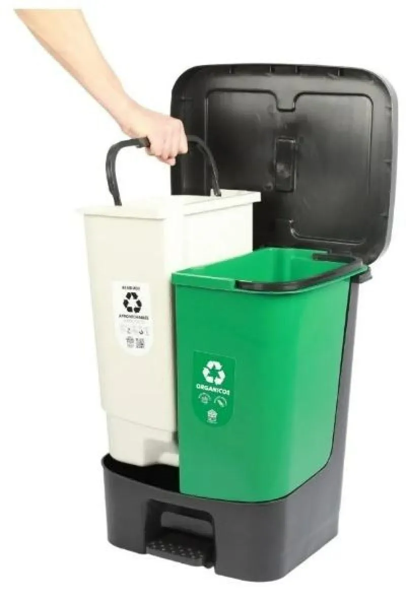 Papelera Pedal Dual 30 Litros - Electroshopy