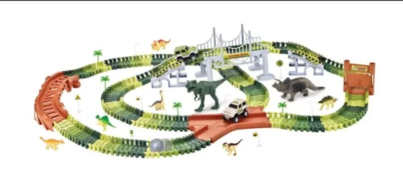 Pista De Dinosaurios 228 Piezas - Electroshopy