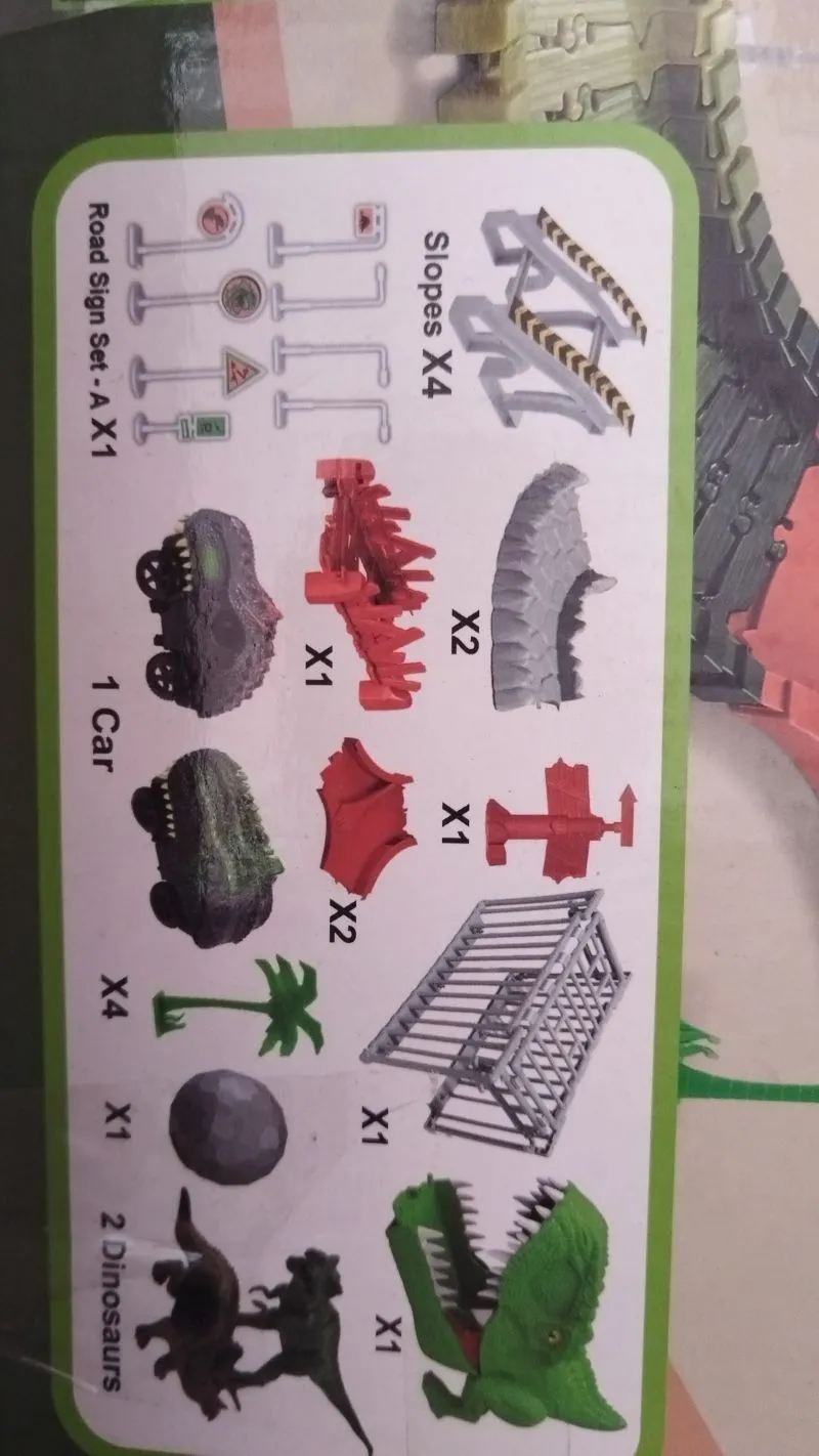 Pista De Dinosaurios 228 Piezas - Electroshopy - Vista 2