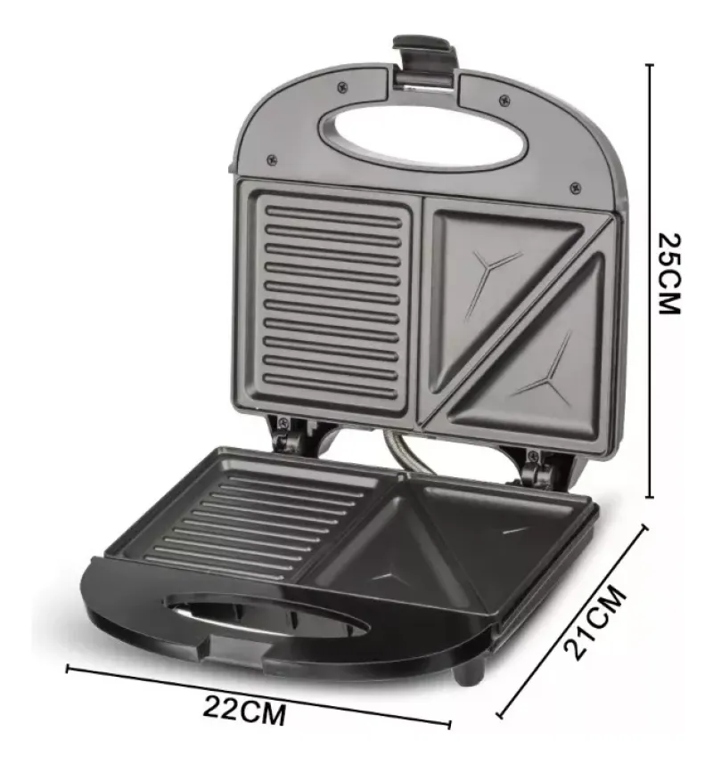 Sandwichera Electrica Tostadora - Electroshopy - Vista 2