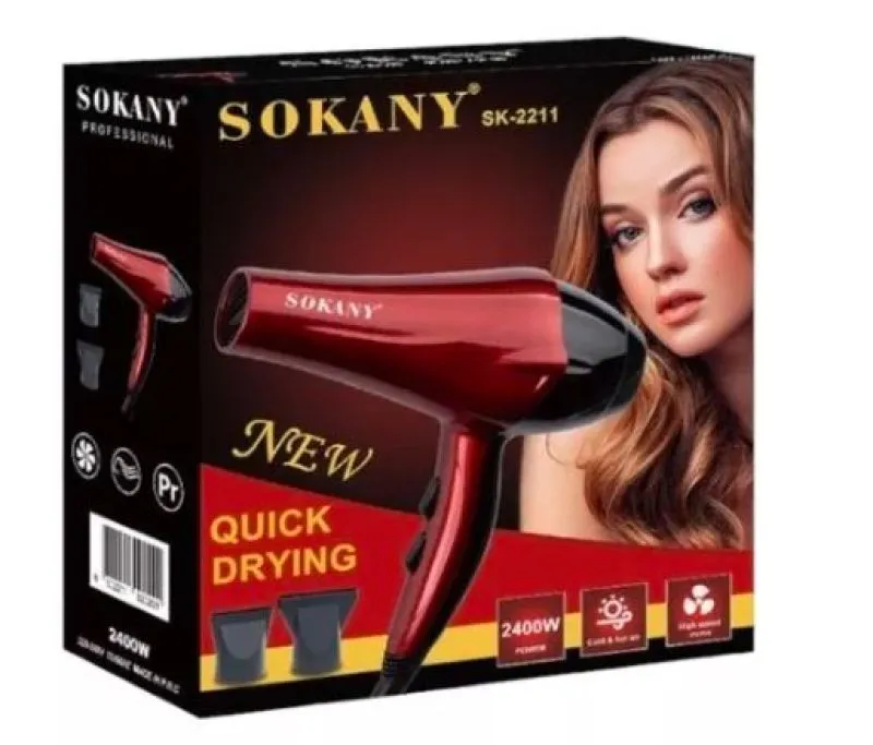 Secador Sokany 3 Velocidades 2400w 2211 - Electroshopy