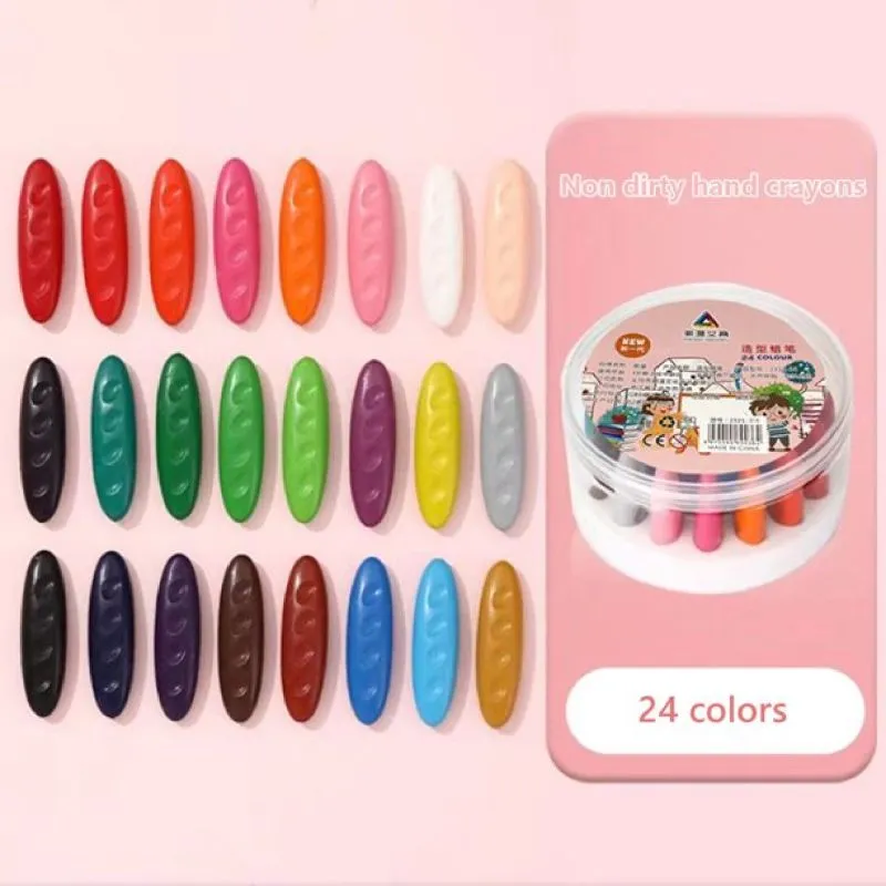 Set 24 Crayones Cera No Toxicos Lavables - Electroshopy - Vista 2