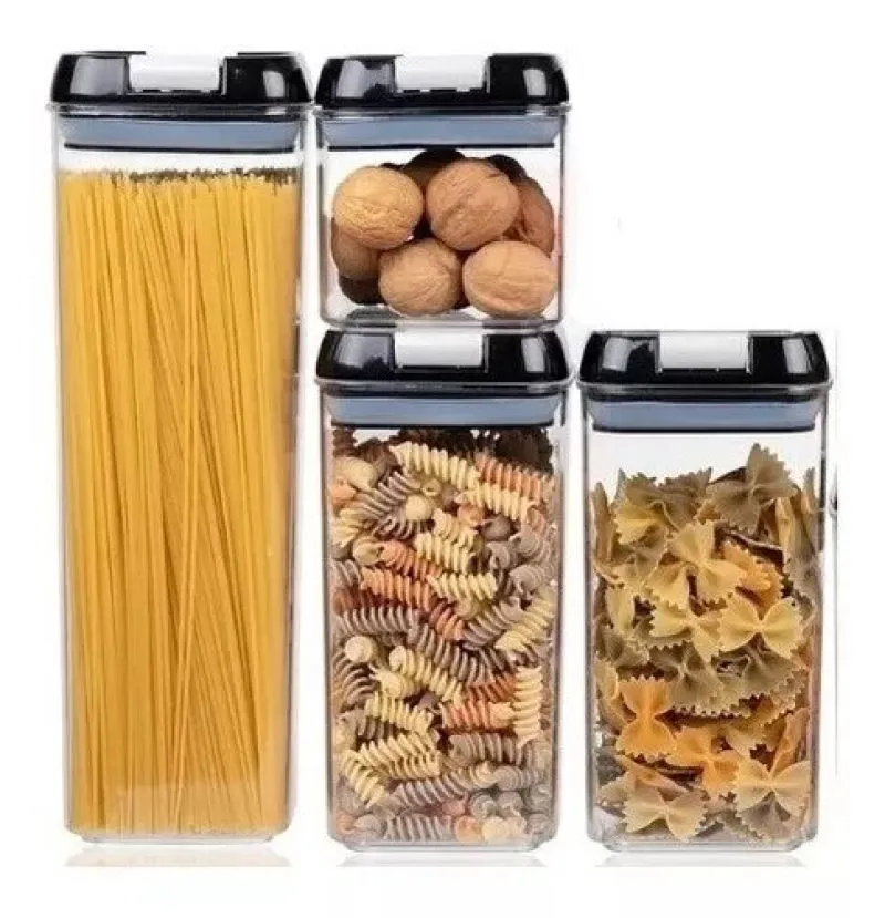 Set De Contenedor De Alimentos X4 Cocina - Electroshopy