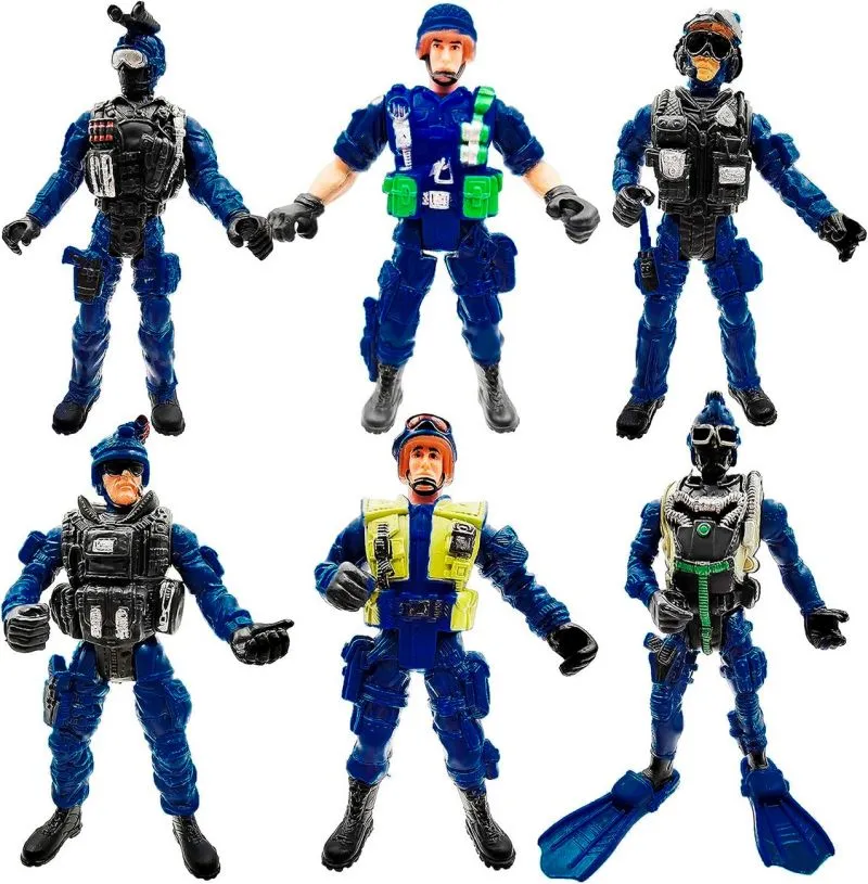 Soldado Militar Policia Ninos X 6 Pcs - Electroshopy