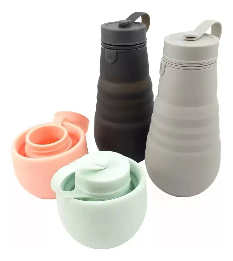 Botella Plegable Silicona Cierra Hermeti - Electroshopy